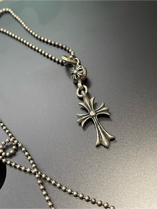 Chrome Hearts Jewelry - Chrome Hearts Silver Fleur Cross Pendant Necklace
